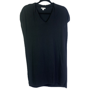 J. JILL Black Petite‎ Cap Sleeve Tunic Sweater
